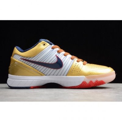 Nike Erkek Zoom Kobe 4 Protro Metal Altın / Lacivert Mavi Basketbol Ayakkabısı Türkiye - 3K0AWC6D